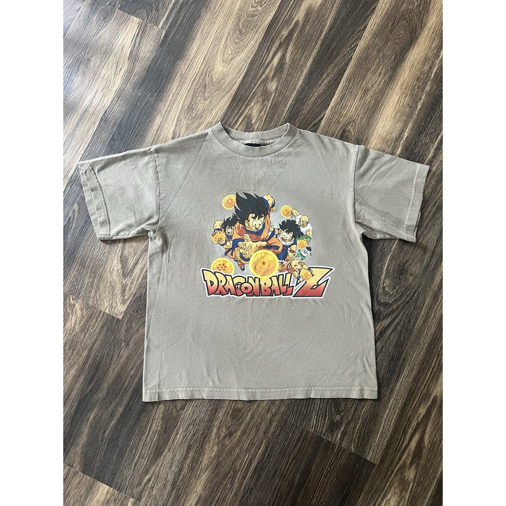 DRAGON BALL‎ Z YOUTH TAN TSHIRT SIZE L DANISH MADE IN USA 100% COTTON